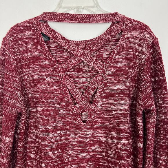 Madison Lilly Marled Womens Chunky Tunic Sweater Large Casual Loungewear Boho - Picture 7 of 11